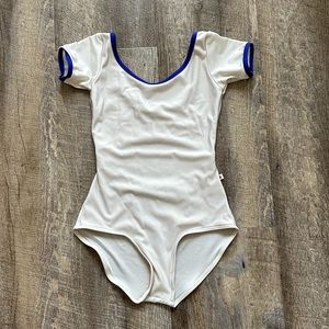 Yumiko White and Blue Leotard L Large